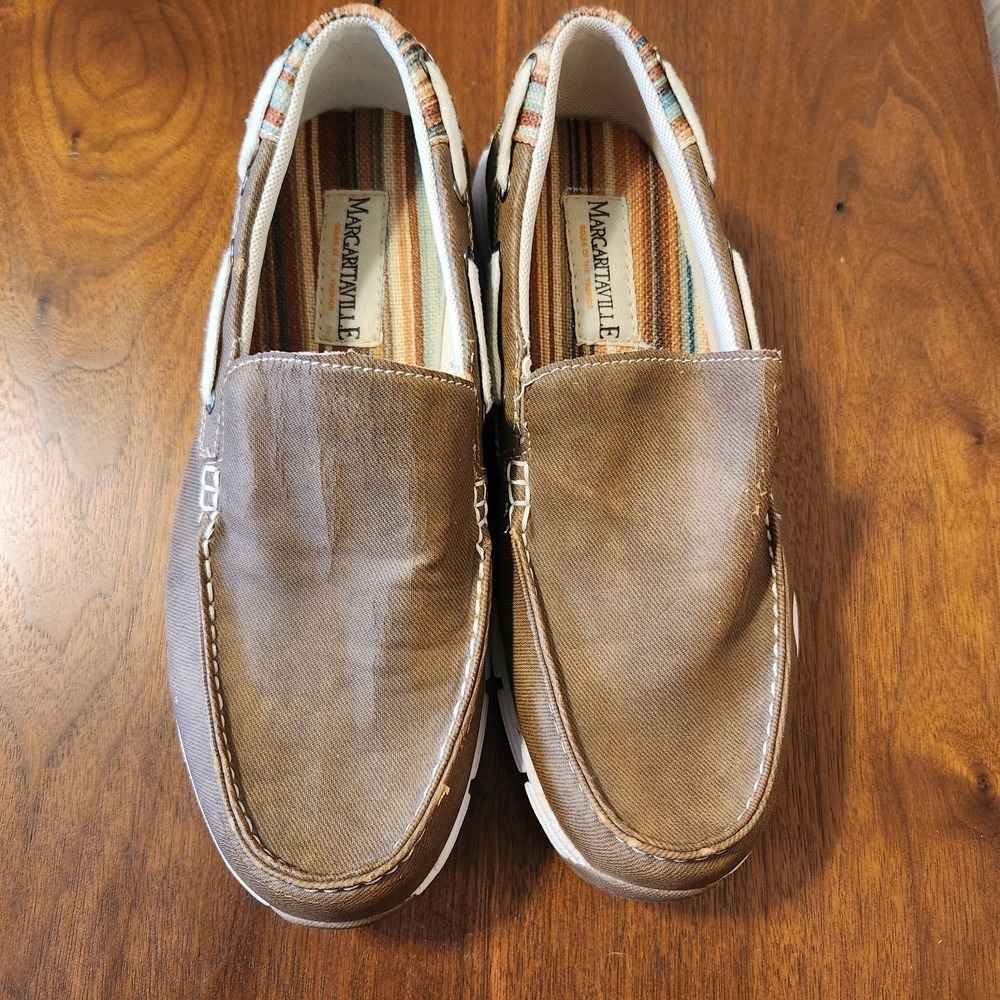 Margaritaville Men's 9 Cayman loafers Boat Shoes Slip On Canvas Summer